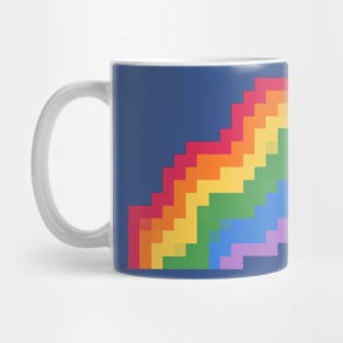 Rainbow Curve Pixel Art Mug